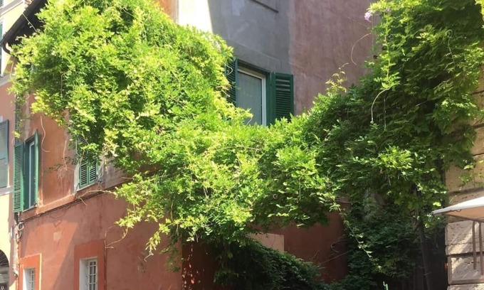 Trastevere Apartment | Apartment with 18th-century beams and arches in the most photographed alley in Trastevere
