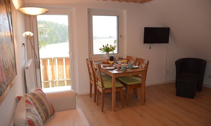 Bad Steben Apartment | Apartment with eat-in kitchen and balcony