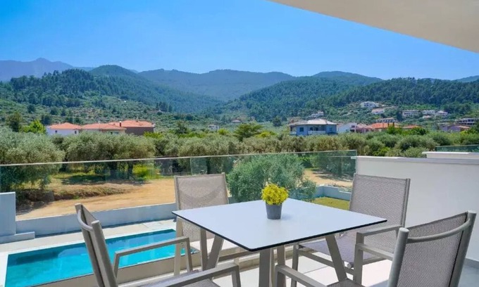 Thasos Town Apartment | Apartment with Mountain View 38sqm - Olia Thassos Luxury Apartments