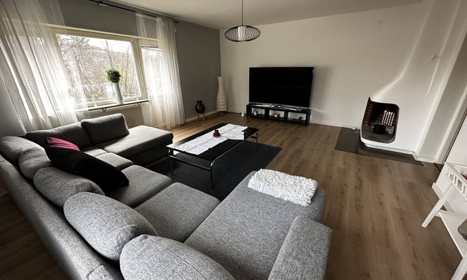 Ljungaverk Apartment | Apartment with open fireplace, balcony, parquet floor and greatest service