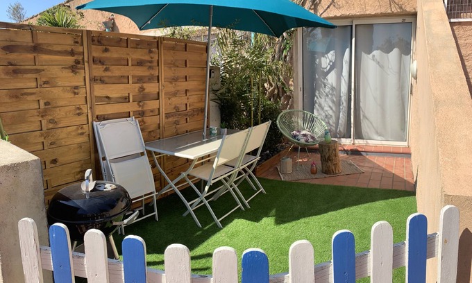 Fitou Apartment | Appart RDC 5 pers - Estate with swimming pool - Private parking lot