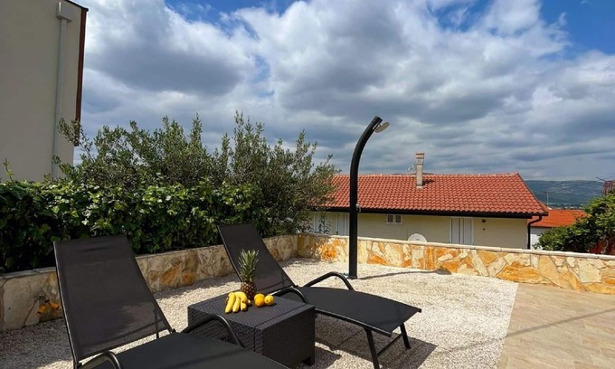 Municipality of Trogir Apartment | Apt Tina, Modern, 2 bedrooms, Outdoor Space & BBQ, close to beach