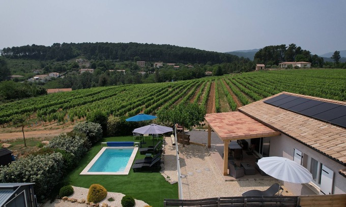 Joyeuse Villa | Ardèche, Air-conditioned Odalys gite, Heated swimming pool