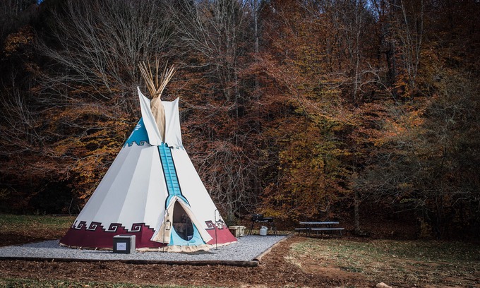 Ferguson RV Rental | Authentic Tipi in the Blue Ridge Mountains