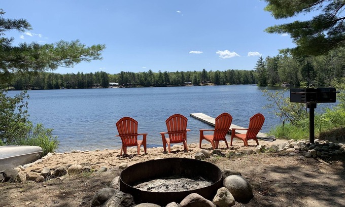 Lewiston Cabin | Bailey’s Rustic Lakehouse on beautiful, All-Sports Tee Lake in Lewiston, MI.