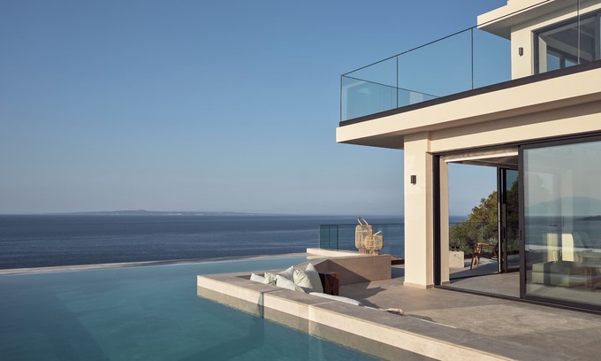 Argassi Villa | Bardo Villa, 180° of Endless Blue with Heated Pool