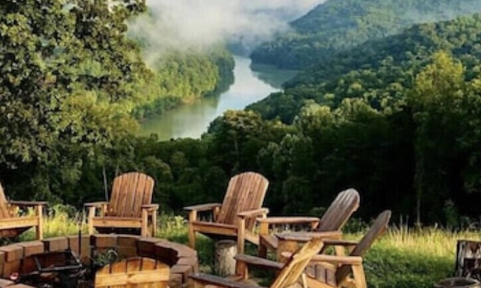 Big Creek House | Barn Loft Apt 2 with Lake & Mountain views & custom wood accents through out.