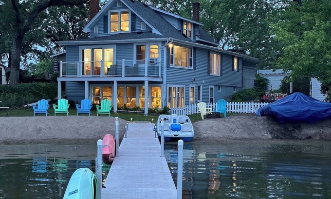 Forest Lake Cabin | Beach Cottage on Forest Lake near downtown with your own SANDY BEACH and dock!