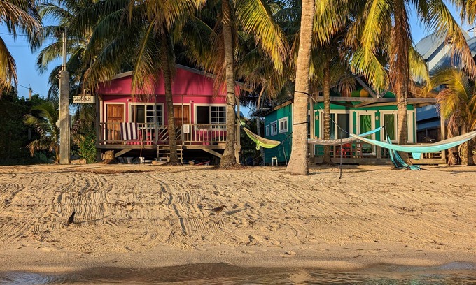 Hopkins House | Beach Front! Cobia Beach Guest House, Pink and Teal together