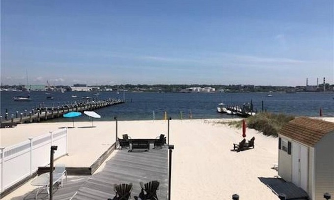 New London Apartment | Beachfront Bliss: Water Front, Steps to Sand, Minutes from Dining & Attractions!