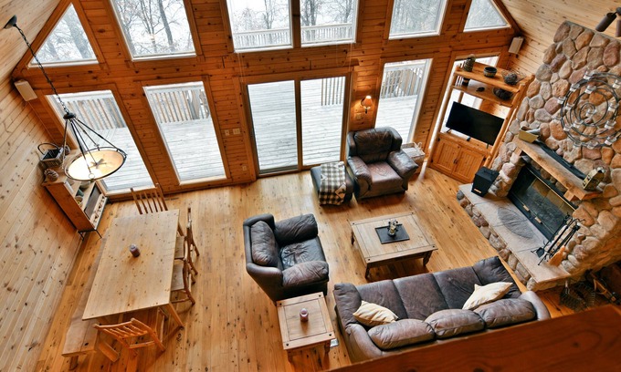 Trego Cabin | Beautiful Cedar Chalet Lake Cabin on Middle Lake!