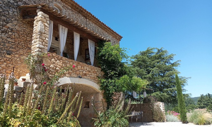 Saint-Andre-de-Roquepertuis Other | Beautiful century-old farmhouse, large converted vaulted room, land & swimming pool