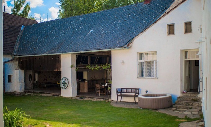 Kojetice House | Beautiful private villa for 22 people with hot tub, WIFI, patio and pets allowed