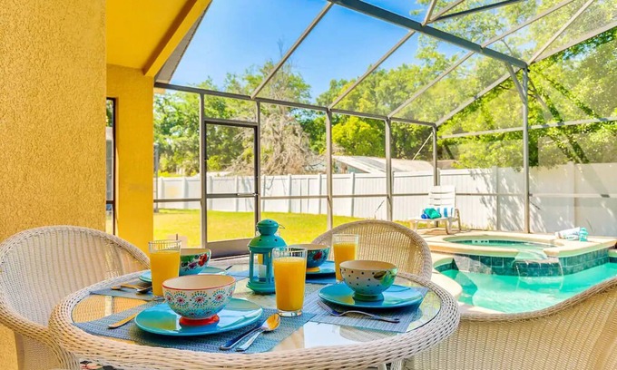 Kissimmee House | Beautiful Disney Home! Heated Pool/Spa Arcade Gated Community 4BR/3BA