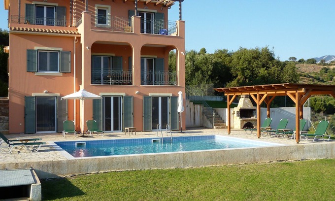 Kaligata Villa | Beautiful five bedroom villa with sea views and pool in Kefalonia