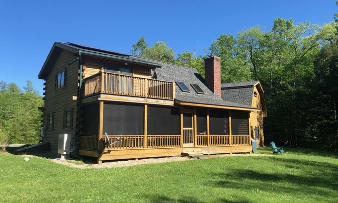 Becket House | Beautiful four season lakeside log home close to all Berkshires attractions.