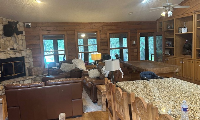 Forestburg Cabin | Beautiful Hidden Gem: Texas themed log cabin on 72 acres next to LBJ Grasslands