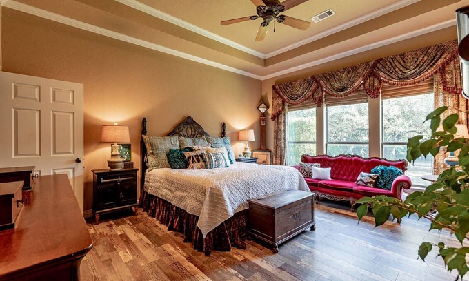 Parker County House | Beautiful home, 3 wooded acres, sleeps 16