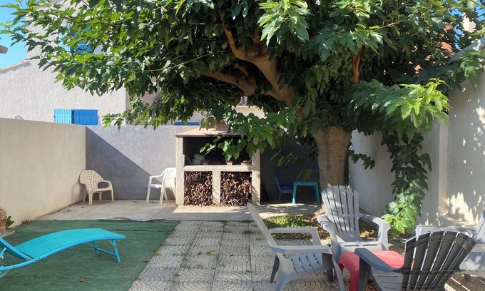 Vendres House | Beautiful house with garden and terrace, 400m from Valras and the beach + Air conditioning