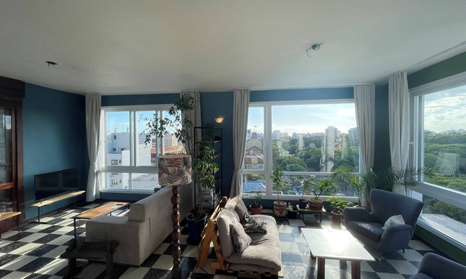 Farroupilha Apartment | Beautiful loft in Porto Alegre, overlooking the park and the city!