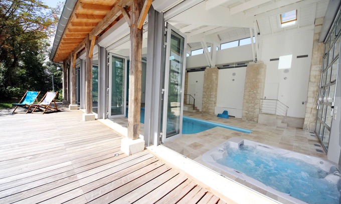 Auvillar House | Beautiful stylish converted barn, indoor pool, hot tub, tennis and outdoor pool.