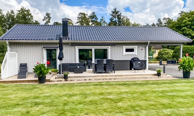 Vittsjo House | Beautiful vacation home with a nice, large terrace.