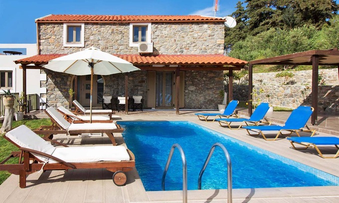Platanias Villa | Beautiful Villa, 4 BD, 3 BA, private pool