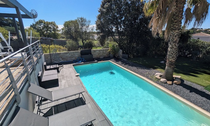Juvignac House | Beautiful villa with swimming pool 25mn beaches 15 mn Montpellier