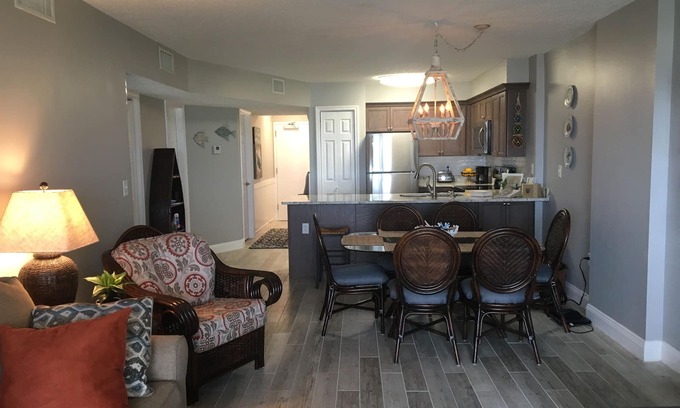 Fort Morgan Condo | Beautiful white sand and the Gulf- that’s the straight on view from this condo!