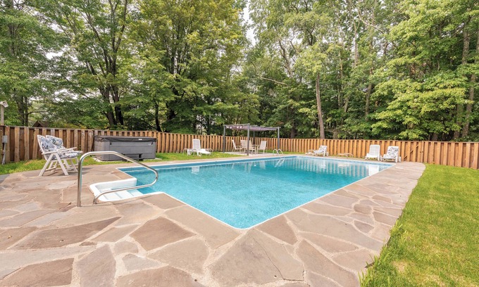 Mongaup Valley Cabin | Bethel Woods Retreat on 45 acres with Hot Tub Arcade Pool & Firepit!