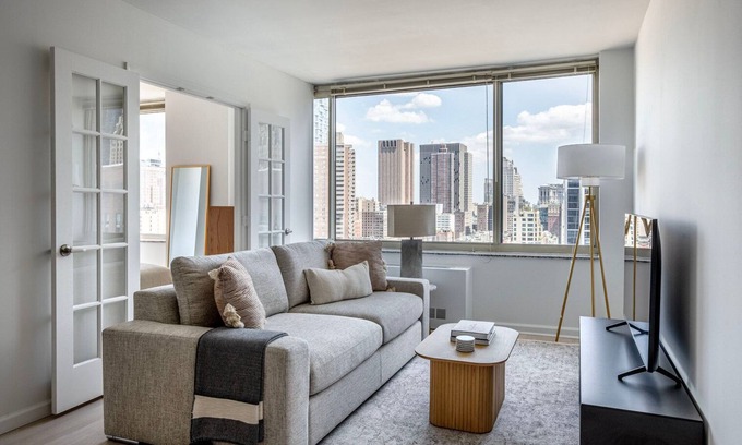 Battery Park City Apartment | Blueground | Battery Park City, rooftop, nr Hudson River