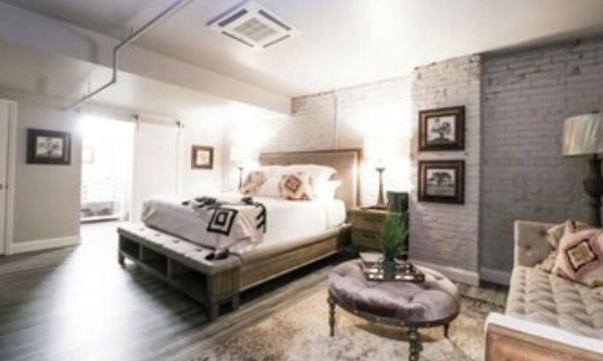 Seneca Hotel | Boutique hotel in historic downtown Seneca. Room #6, King Bed.