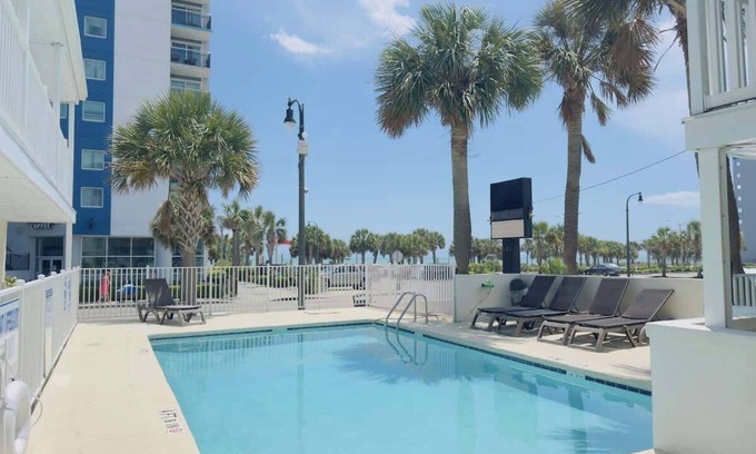 Downtown Myrtle Beach Apartment | Boutique on the beach, Studio #105 + Pool