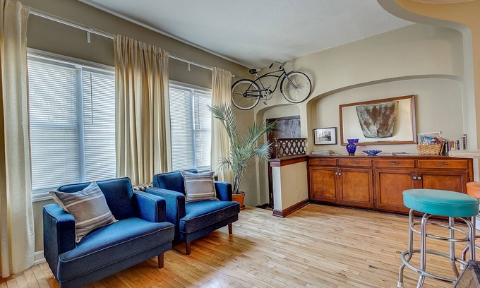 Brewers Hill Apartment | Brew City skyline flat.