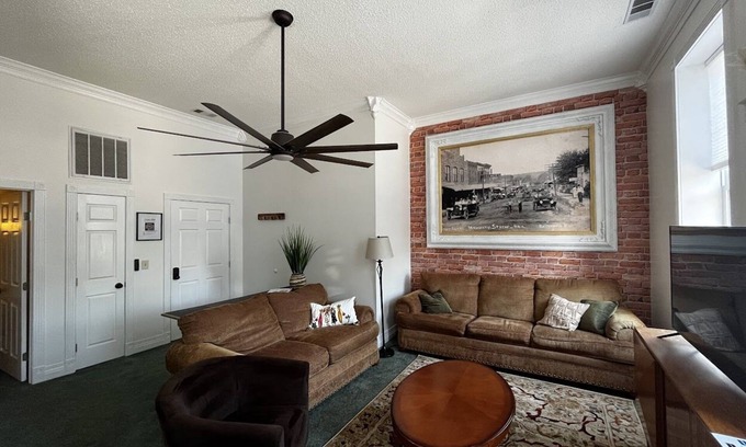 Mammoth Spring Apartment | Brickhaven Loft on Historic Main Street - walk to Spring River, State Park, more