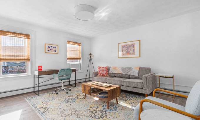 Warren Apartment | Bright Apartment with Patio in Downtown Warren