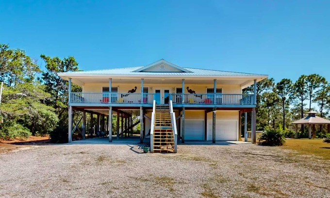 Surf Side Shores House | Bright Beach Home Steps to Shore Dogs Welcome!