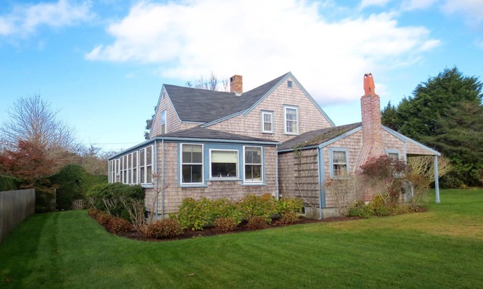 Siasconset House | Bright cheery year-around house and cottage with quiet, private garden!
