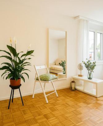 Wurenlos Apartment | Bright furnished Studio with workspace and garden area near Zurich