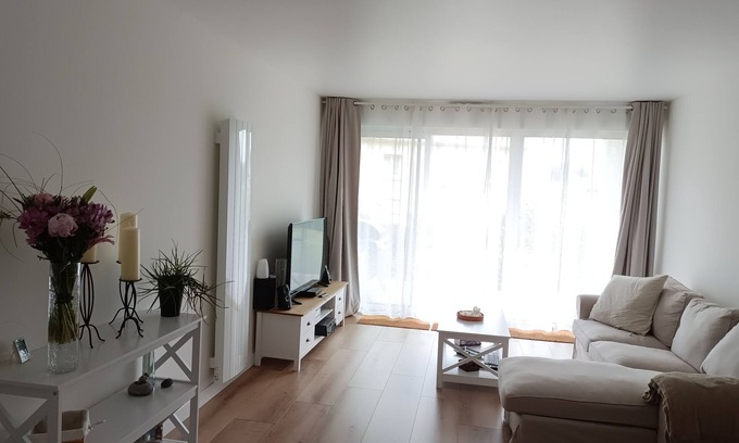 Saint-Cast-le-Guildo Apartment | Bright, renovated garden apartment facing the sea.