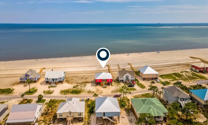 Audubon Place House | Brilliant Gulf-front home with balcony, central AC, washer/dryer, & dog-friendly