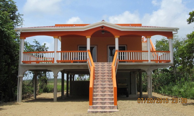 Sittee River Village House | Built in 2015, 2 bedroom, 1 bathroom, with view of beautiful Caribbean Sea.