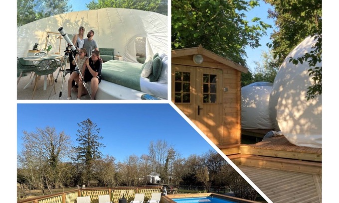 Crecy-sur-Serre Cabin | Bulle xxl Au domaine du pré dieu