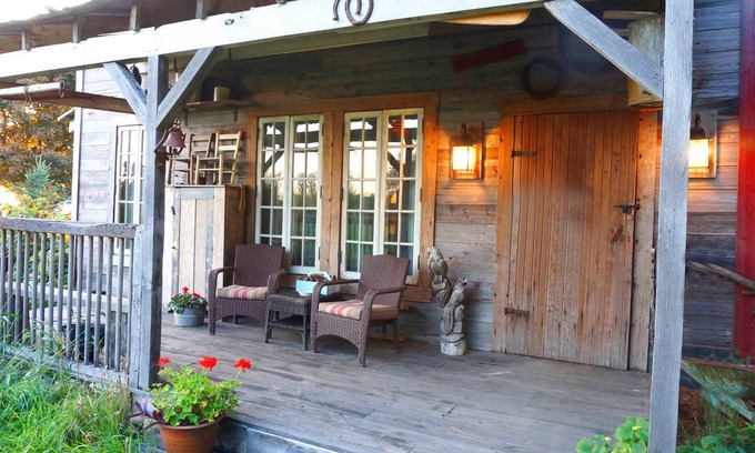 Bellevue Cabin | Cabin rental near Cedar Point, Lake Erie, with Hot Tub, Campfire Pit, Gas Grill