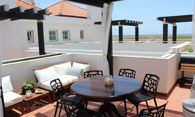 Conceicao e Cabanas de Tavira Apartment | CAIA FORMOSA - Modern Duplex Apartment with Sea View & Free WI-FI