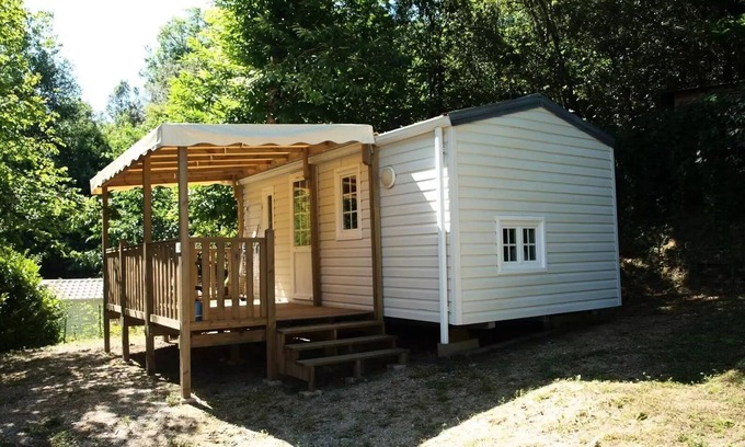Mialet House | Campsite La Berge Fleurie * - Mobile home 1 bedroom 2 PEOPLE (double bed) CLIMATEIZATION/TV 2 persons