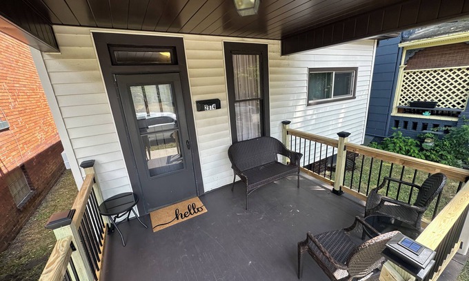Racine House | Campus Cove Stylish College Hill Stay. Walk to Geneva College, Sleeps 4-Fire Pit