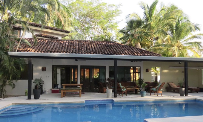 Avellanas Beach House | Casa Oasis Avellanas - Large Tropical Villa with Pool, Walk to Beach 4Bd/5ba