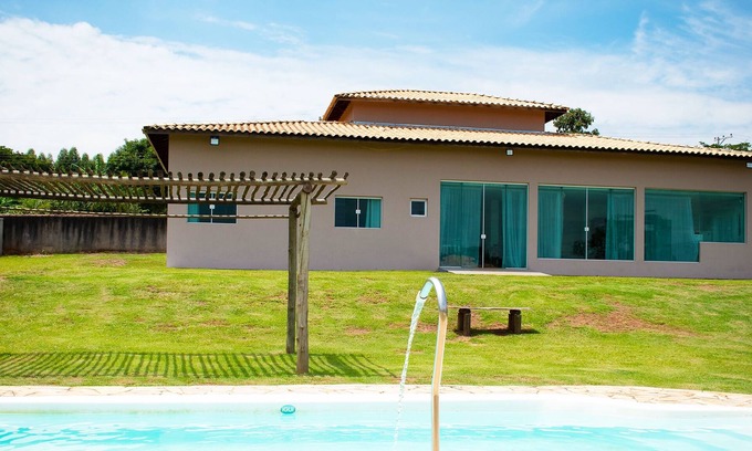 Aguas de Sao Pedro House | Chácara Prox, Thermas Park - WiFi - Swimming pool - Barbecue area
