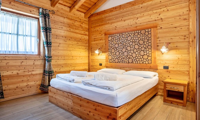 Sant'Antonio di Mavignola Ski Chalet | Chalet 'Camping Faè' with Mountain View, Private Terrace and Wi-Fi